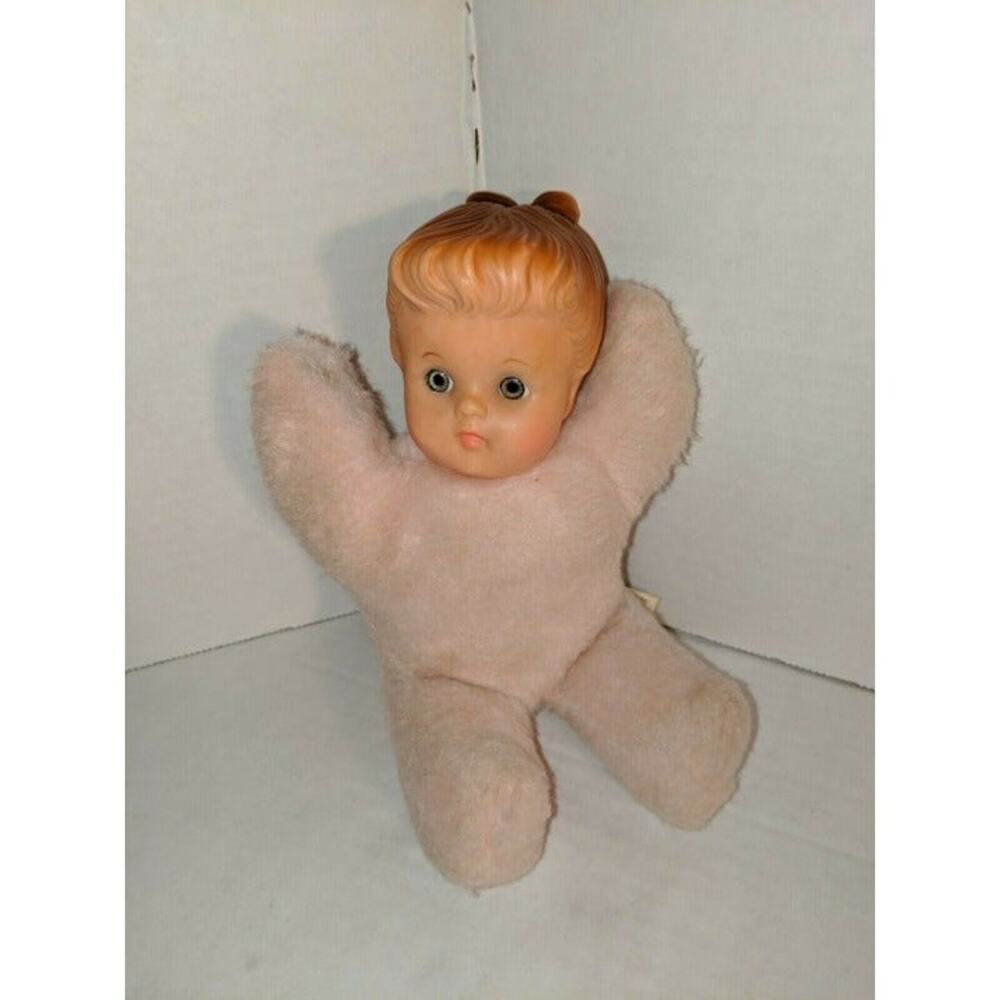 Vintage Pride of America Cuddle Toys by Douglas Plush Pink Girl Doll. 7" dolly